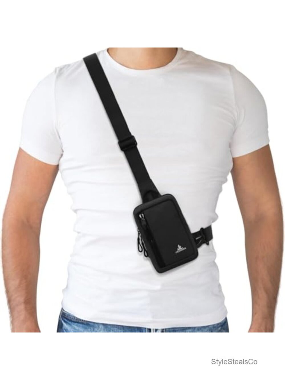 Mini Sling Bag Nylon Crossbody Adjustable Reversible Strap Unisex